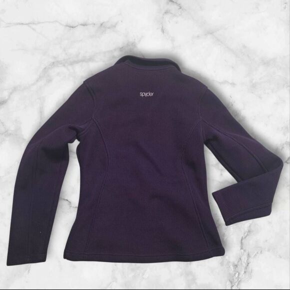 Spyder Plum Purple Full Zip Sweater Size Medium - Picture 2 of 3